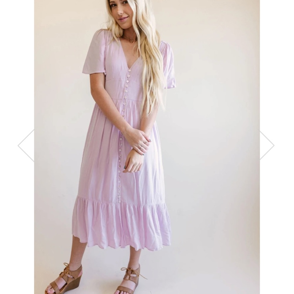Hello Honey Midi Dress in BLUSH